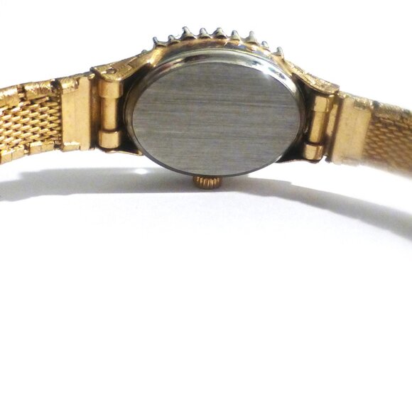 Chateau Quartz WATCH Woman's Watch Woman's Vintage Watch Gold Tone Metal Band - Picture 6 of 12